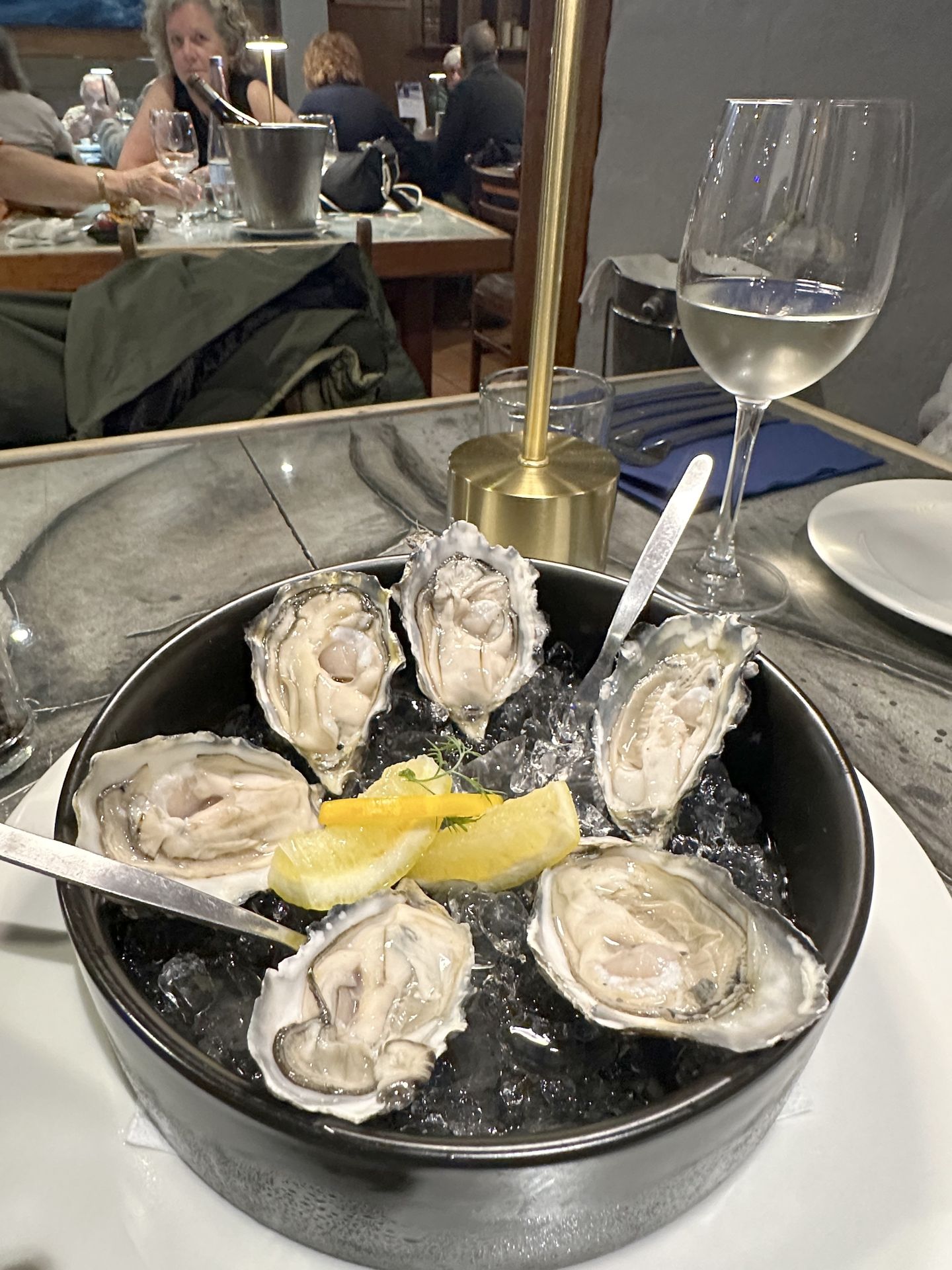 oysters at a swakopmund restaurant